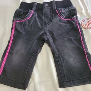 Embroidered denim jeans for infant size 0 to 3 months